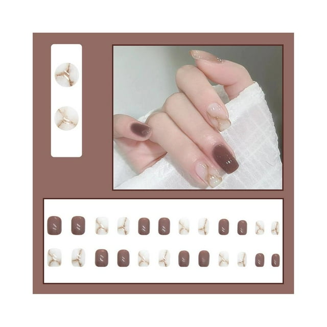 SharkTRUE Ins Style Mani False Fake Nails Sweet Polka Dots Luxurious Wearable Light And Nails Stars