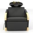 thumbnail image 6 of Artist Hand Shampoo Bowl Ceramic Wash  Station Salon Equipment (Black, Gold), 6 of 7