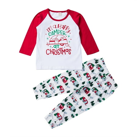 

Baby Boys Girls Long Sleeve Letter Patchwork Tops and Xmas Trees Cars Pants