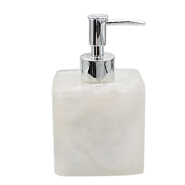 Elegante dispensador de baño con bomba, ideal para el hogar y el hotel. Blanco