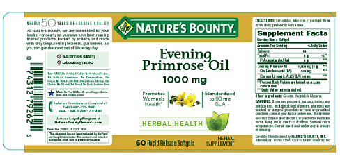 Nature's Bounty Evening Primrose Oil Softgels, Herbal Supplement, 1000 Mg, 60 Ct - image 2 of 8