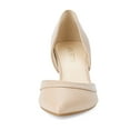 thumbnail image 4 of JENN ARDOR Women's Low Kitten Heels Pointed Closed Toe Wedding Party D'Orsay Work Pumps, 4 of 4