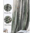 thumbnail image 6 of Sage Green Vintage Black Out Curtains 63 Inch Long, Room Darkening Draperies Curtains Panels, Stripes Painting Retro Abstract Art Thermal Insulated Curtain for Bedroom Living Room 52"x63" 2 Panels, 6 of 8