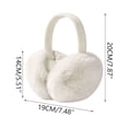 thumbnail image 2 of HaoXun Winter Fleece-Lined Foldable Faux Rabbit Fur Ear Muffs - Windproof Cold Weather Protection with Adjustable Headband for Outdoor Activities, 2 of 6