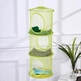 thumbnail image 4 of CSCHome 3PCS Hanging Mesh Storage Organizer Foldable Three Layers of Colorful Net Storage Cage, 4 of 5