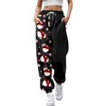 thumbnail image 1 of Gibobby pantalones de vestir Conjuntos de dos piezas con estampado de concierto de 1989 para mujer, sudadera con capucha y pantalones de chándal largos, conjunto de entrenamiento para correr(Negro, M), 1 of 4