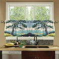 thumbnail image 4 of Yayeee Kitchen Curtains Tier Set of 2 Light Filtering 57"x24" Over Sink Window Panels, Mounatin at Dawn, 4 of 7