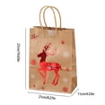 thumbnail image 3 of Bolsas de regalo de papel kraft con asas | Bolsas para aperitivos de fiestas navideñas | Bolsas decorativas reutilizables para envolver regalos y decoraciones navideñas | 27 x 21 x 11 cm | 1 unidad, 3 of 6
