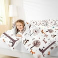 thumbnail image 4 of jejeloiu Safari Animal Fox Queen Comforter Set,Cute Jungle Animal Bedding Sets,Rustic Pine Cone Bedding Comforter Set For Adults,Super Cozy Room Decor Reversible,3-Piece, 4 of 8