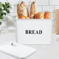 thumbnail image 4 of Bread Box for Kitchen Countertop, VeSteel White Metal Bread Bin Holder for Modern Farmhouse Decor, Extra Large & High Capacity Storage Container - 13" x 9.8" x 7.3" - Holds 2+ Loaves, Vintage Style, 4 of 7