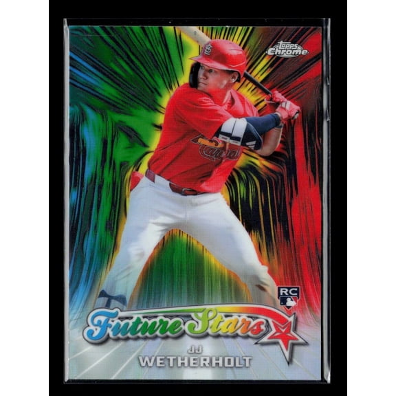 Collectible 2026 Topps Chrome Future Stars JJ Wetherholt FS-3 RC St. Louis Cardinals Baseball Card St. Louis Cardinals MLB Baseball Trading Card