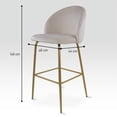 thumbnail image 4 of Sillas Altas Zurich Mirel Banco Desayunador Tapizado 2 Piezas Beige, 4 of 6