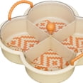 thumbnail image 4 of TISHITA Appetizer Platter Dried Fruit Tray Snack Serving Plate Dishes Candy and Nut Serving Platter for Cakes Home Table Dinner Table Orange Handle, 4 of 7