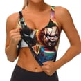 thumbnail image 4 of Lsque Chucky Printed Women'S Sports Bra, Compression, Moisture Wicking, High-Impact Sports Bra For Women,Supportive sports bra-X-Large, 4 of 9