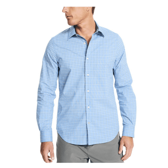 Nautica Men's long sleeve shirt, Dutch Blue, XXL