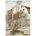 thumbnail image 3 of Arthur Rackham 18x24 Black Modern Framed Museum Art Print Titled - The Fisherman and His Wife Had No Children, and They Were Just Longing for a Baby (1927), 3 of 5