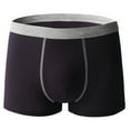 thumbnail image 3 of Mens Underwear Inner Mid Rise With Waist Breathable Comfortable Boyshort Underwear Mens Boxer Briefs Purple L, 3 of 3