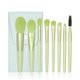 thumbnail image 1 of Xiao Hua Juego de 8 brochas de maquillaje para viaje, brochas cosméticas para rostro, base, rubor, sombra de ojos, con bolsa de almacenamiento (verde claro)., 1 of 4