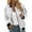 White, variant on WENWU Women Autumn Fashion Leisure Square Thin Pocket Jacket Blouse Coat Baseball Top Padded Jacket Leopard Light Jacket