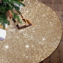 PRETXORVE Christmas Tree Skirt, 36-inch Sequin Velvet Tree Skirt, Vintage Christmas Tree Skirt Cover, Adds Shine to The Christmas Tree Skirt for Christmas Party Decorations