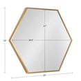 thumbnail image 6 of Kate and Laurel Rhodes Modern Hexagon Wall Mirror, 22 x 25, Gold, Chic Geometric Mirror for Wall, 6 of 8