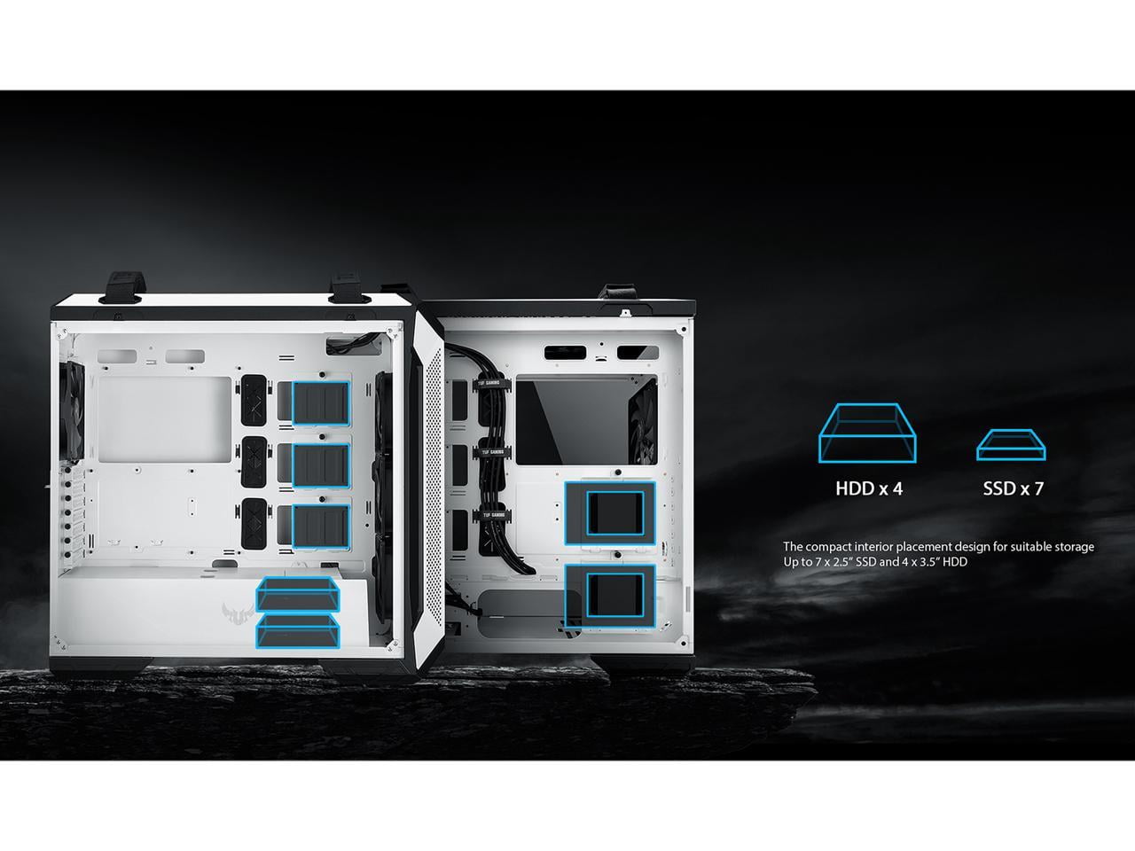 ASUS TUFGAMINGGT501W TUF Gaming GT501 Mid-Tower Case (White)