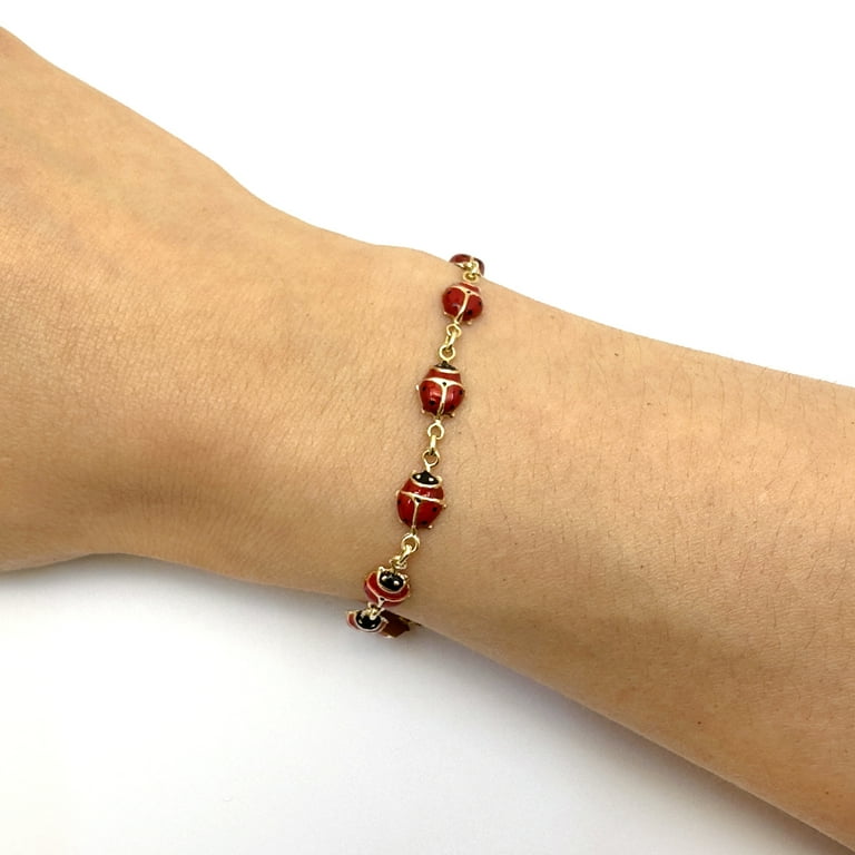 Ladybug bracelet shop 14k gold