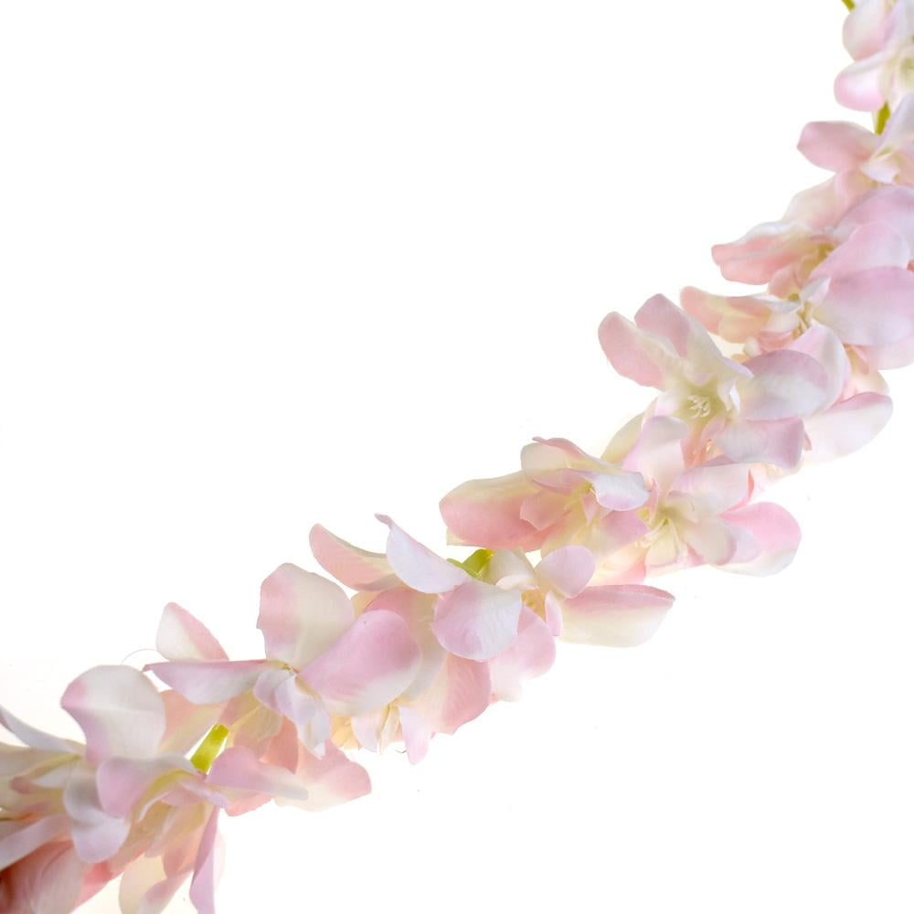 Artificial Plumeria Garland, Blush Pink, 86Inch