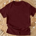 thumbnail image 6 of Women's Fashion Casual T-Shirt Round Neck Short Sleeve Comfortable Versatile Solid Top for Home Commute Everyday Wear, 6 of 6