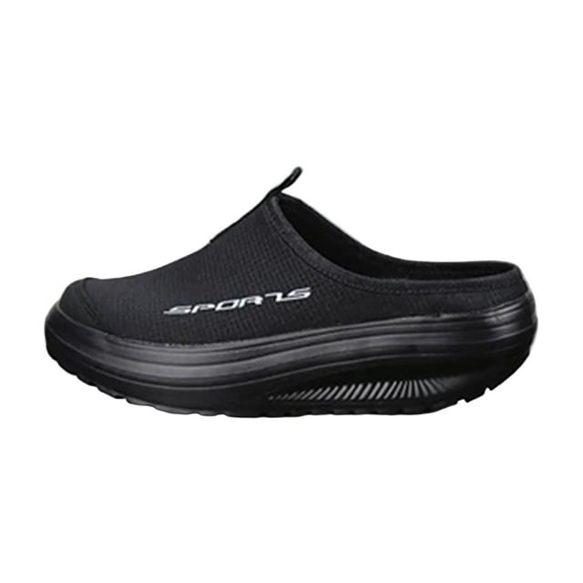 DAFEI Rocking Shoes Slippers Breathable Light Casual Shoes Simple Slip On Soft Sole Half Slip Shoes