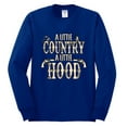 thumbnail image 2 of Wild Bobby, A Little Country, A Little Hood, Pop Culture, Men Long Sleeve Shirt, Royal, X-Large, 2 of 4