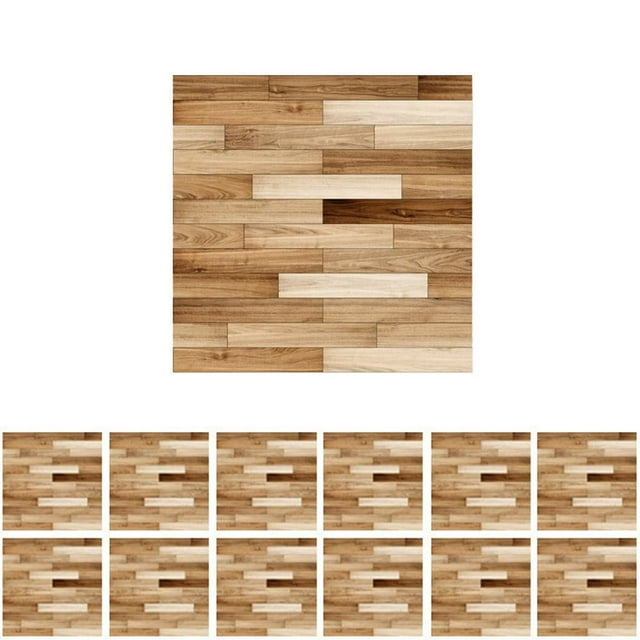 Samcami Accesorios para casas de muñecas en miniatura Papel tapiz y pisos autoadhesivos para casas de muñecas Accesorios para mini casas de muñecas Escala 1 12 12 piezas (No.3)