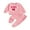 Pink, variant on Toddler Baby Girl Valentines Day Outfit Letter Embroidery Long Sleeve Sweatshirt Tops Long Pants Spring Fall Clothes