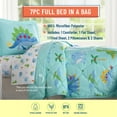 thumbnail image 3 of Wildkin Kids 7 Pc Full Microfiber Bed in a Bag for Boys & Girls (Dinosaur Land Blue), 3 of 8