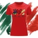 thumbnail image 3 of Playera Blusa Impreso De Peace Love Michelada Fiestas Patrias Mexico Septiembre Independencia Color Rojo Talla Chica Marca Emil SaEs, 3 of 4