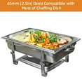 thumbnail image 3 of Shininglove 6 Pack Full Size Hotel Pan, 2.5inch Deep Commercial Stainless Steel Anti-Jamming Steam Table Pan, 3 of 5