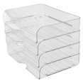 thumbnail image 1 of Office Organization and Storage, Letter Tray Desk Organizer, Stackable Document Organizer, Paper Organizer,4Pcs, 1 of 6