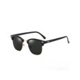 thumbnail image 3 of 1pc Personality Half Frame Polarized Sunglasses For Men & Women, Fashionable Rivet Decoration, Vintage Style, 3 of 5