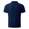thumbnail image 3 of longantii Breeze Polo Shirts for Men Beer Belly Wearbreeze Collared Textured Shirt Stretchy Quick Dry Casual Short Sleeve Golf T-Shirts Navy 3XL, 3 of 3