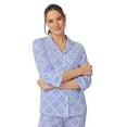 thumbnail image 5 of Aria 3/4 Sleeve 100% Cotton Notch Collar Pajama Set with Pockets, Women's Sizes S- 4X, 5 of 6