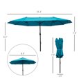 thumbnail image 5 of Extra Large 15ft Patio Umbrella, Double-Sided Outdoor Umbrella with Crank Handle and for Backyard, Deck, Pool, , Blue, 5 of 5