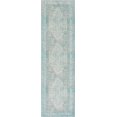 thumbnail image 2 of Well Woven Overdyed Helode Machine Washable Green Vintage Oriental Medallion Runner Rug 2x7 (2'1" x 7'3" Runner), 2 of 8