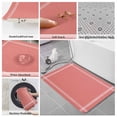 thumbnail image 6 of Pure Coral Red Bath Mat 3 Piece Bathroom Rug Set, Simple Solid Color Non Slip Bath Rug Contour Mat and Toilet Lid Cover, Absorbent Shower Mats Soft Bath Rugs and Mats Sets, 6 of 8