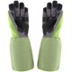 thumbnail image 3 of Guantes de jardinería Guantes de trabajo Oxford de algodón de piel sintética Guantes protectores de antebrazo extralargos para mujeres y hombres Excavación al aire libre Plantación Poda (verde) Rojo Verde, 3 of 5