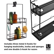Umbra Cubiko Two Shelf Shower Caddy, Black