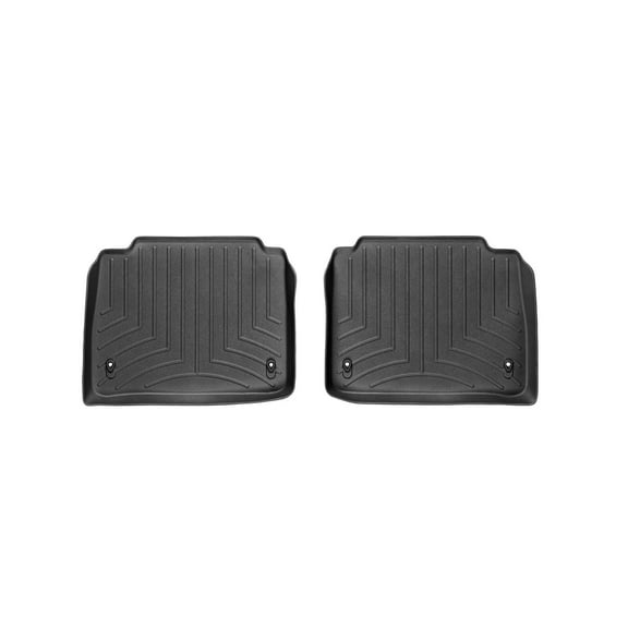WeatherTech Custom Fit FloorLiners compatible with 2007-2012 Lexus LS - 2nd Row (2-Piece Liner), Black