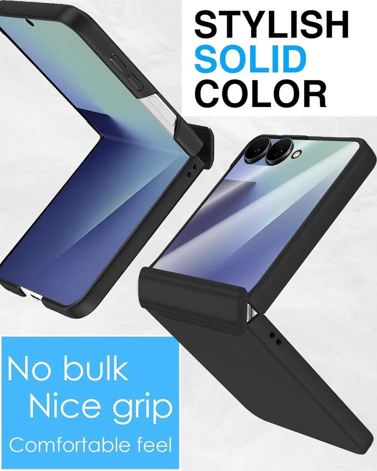 Case for Samsung Galaxy Z Flip 7, Hinge Protection, Built-in Screen Protector, Wireless Charging, Shockproof, Slim Rugged Phone Protective Case for Galaxy Z Flip 7