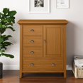 thumbnail image 2 of Simpli Home Redmond Wood 39" Transitional Medium Cabinet in Light Golden Brown, 2 of 8