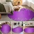 thumbnail image 6 of Modern Purple Large Area Rugs for Bedroom Living Room, Soft Non Slip Carpet Bedside Rug, Abstract Diamond Luxury Gradient Round Floor Cover Kitchen Accent Rug 4' for Dining Room/Office, 6 of 9