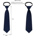 thumbnail image 2 of 2pcs Boy's Necktie Pre-tied Adjustable Neck Strap Tie for Wedding Graduation School Uniforms, 2 of 7